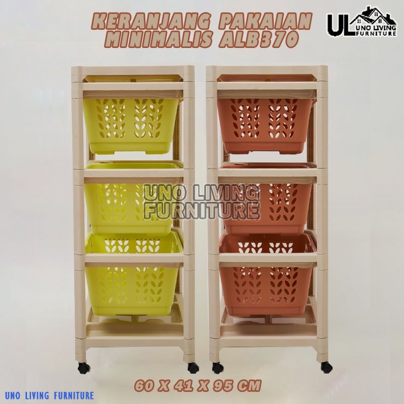 Rovega Rak Laundry Serbaguna / Troli Rak Baju Bayi / Rak Dorong Rovega ALB 370