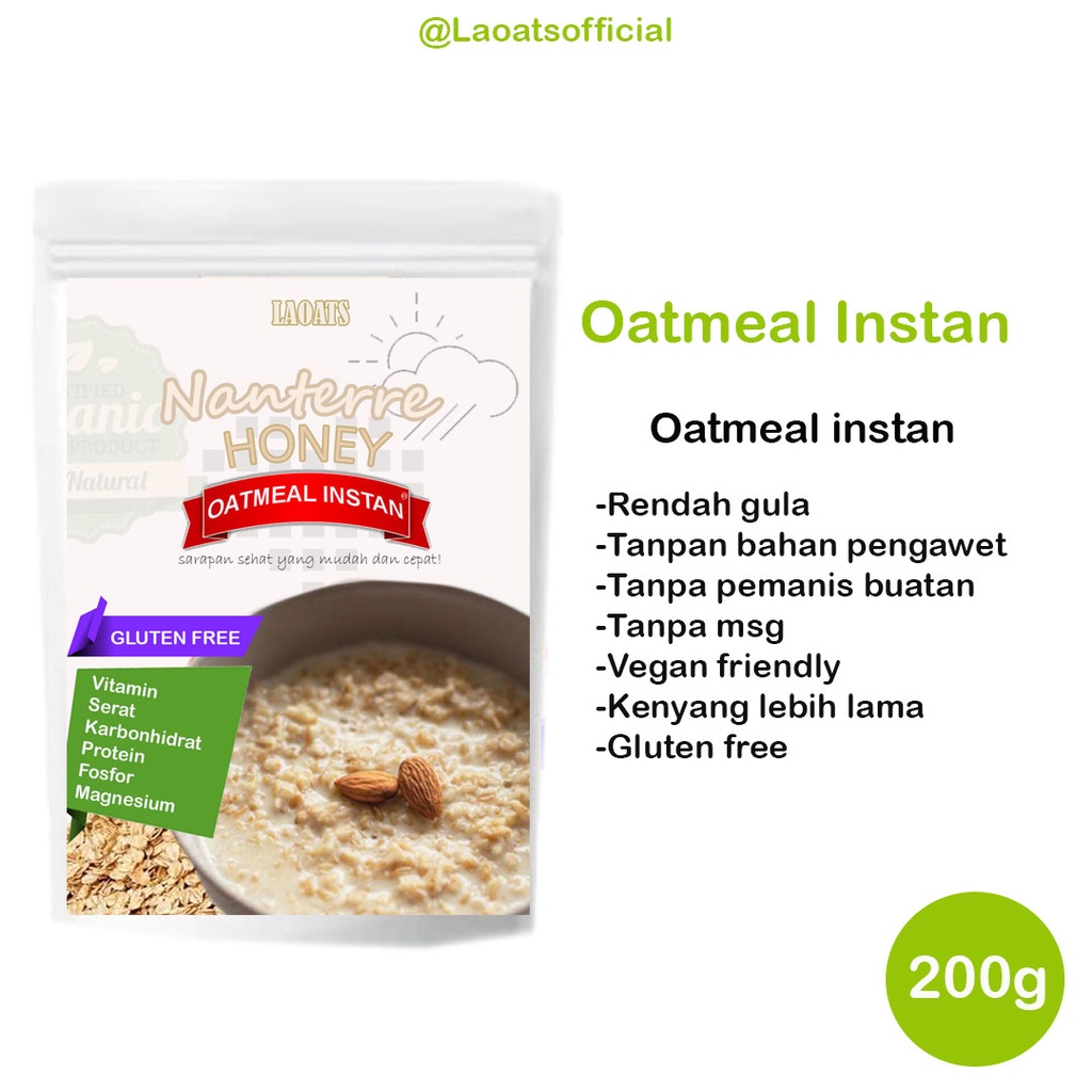 

Oatmeal Diet Sereal Granola Muesli Rolled Oats Susu Diet Pengganti Makan Pelangsing Makanan Diet Sehat Laoats Nanterre Honey (200g)