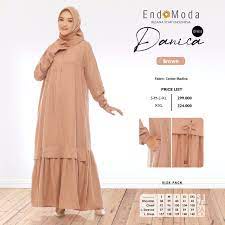 ENDOMODA//DANIKA DRESS BAJU WANITA GAMIS MUSLIM REMAJA DEWASA