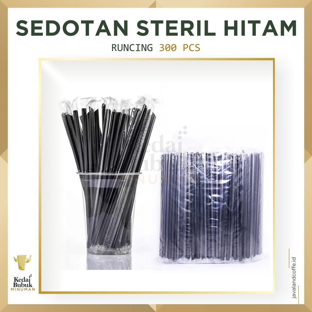 

Sedotan Steril Hitam (Runcing/ Lancip & Bengkok)