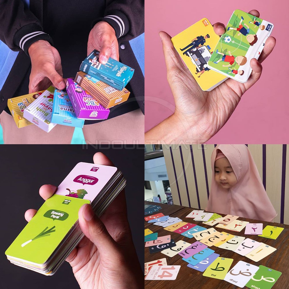 Kartu Pintar Edukasi Anak Flashcard Edukasi Anak TO-F11 Flashcard Kartu Angka, Huruf, Buah, Sayuran Gambar Mainan Kartu Edukasi Edukatif Anak