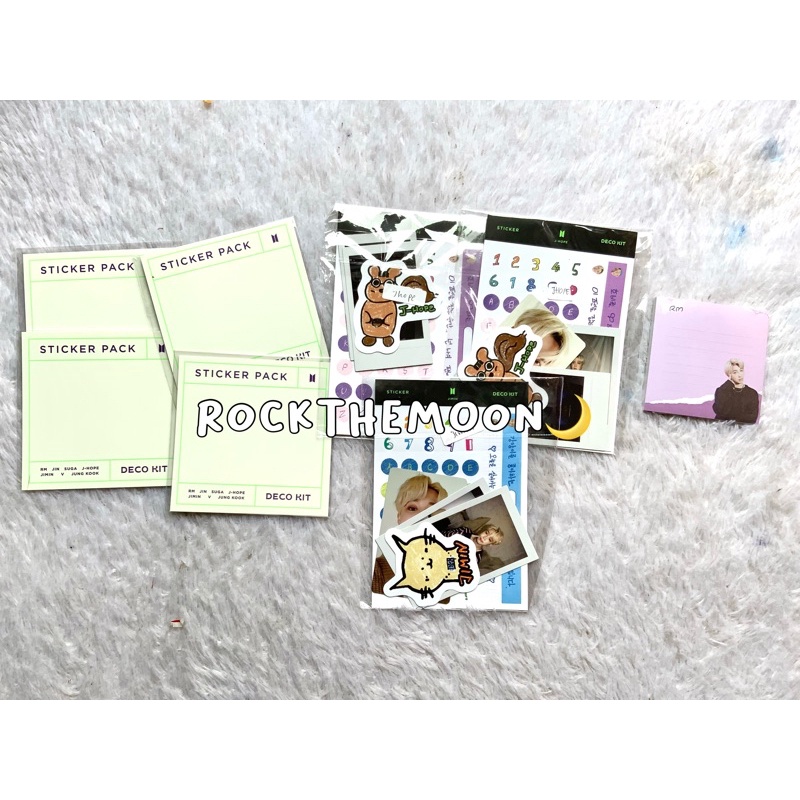 [READY STOCK] BTS DECO KIT [SHARING] Notebook Deco Book Masking Tape Outbox Clear Photo Sticker Set 