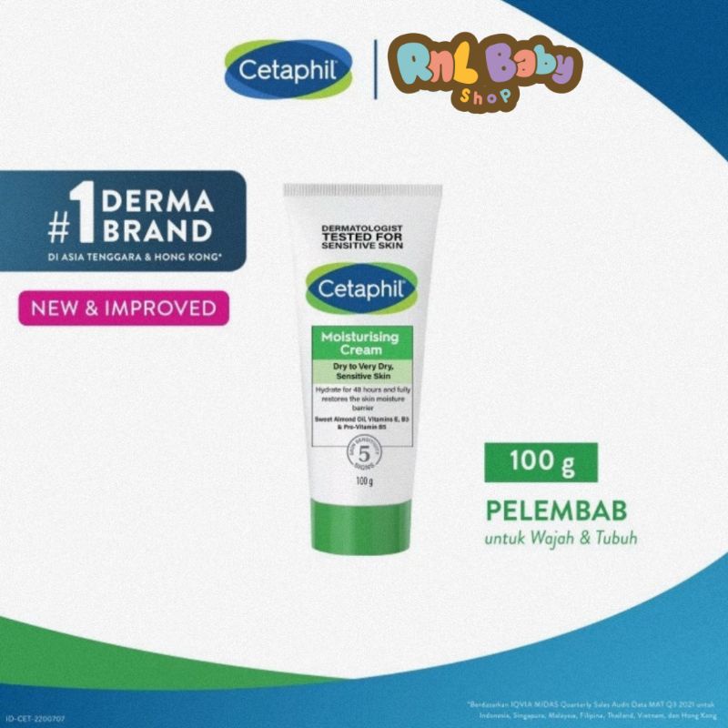 Cetaphil Moisturizing Cream 100 gr - Pelembab Wajah &amp; Kulit