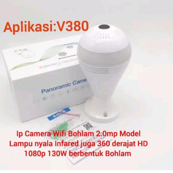 Terbaik Kamera CCTV WIFI Bohlam IP Camera APP V380 - IP BOLAM V380 FULL HD