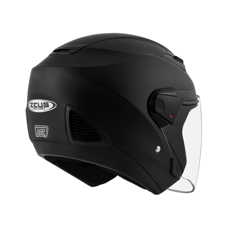 Helm Zeus ZS611 Solid Black Doff | Zeus ZS 611 Double Visor