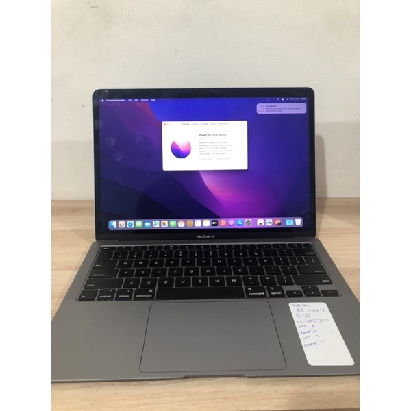 (FREE CASE) MacBook Air Retina 13&quot;inch M1 2020 second Original HARGA EKONOMIS - M1 8/256 FS