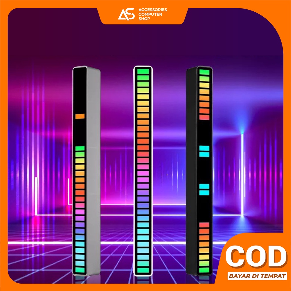 Lampu LED RGB Bar Strip Spectrum Audio Indicator Music Sound Control Lamp Music Atmosphere Light AH060 - ACS