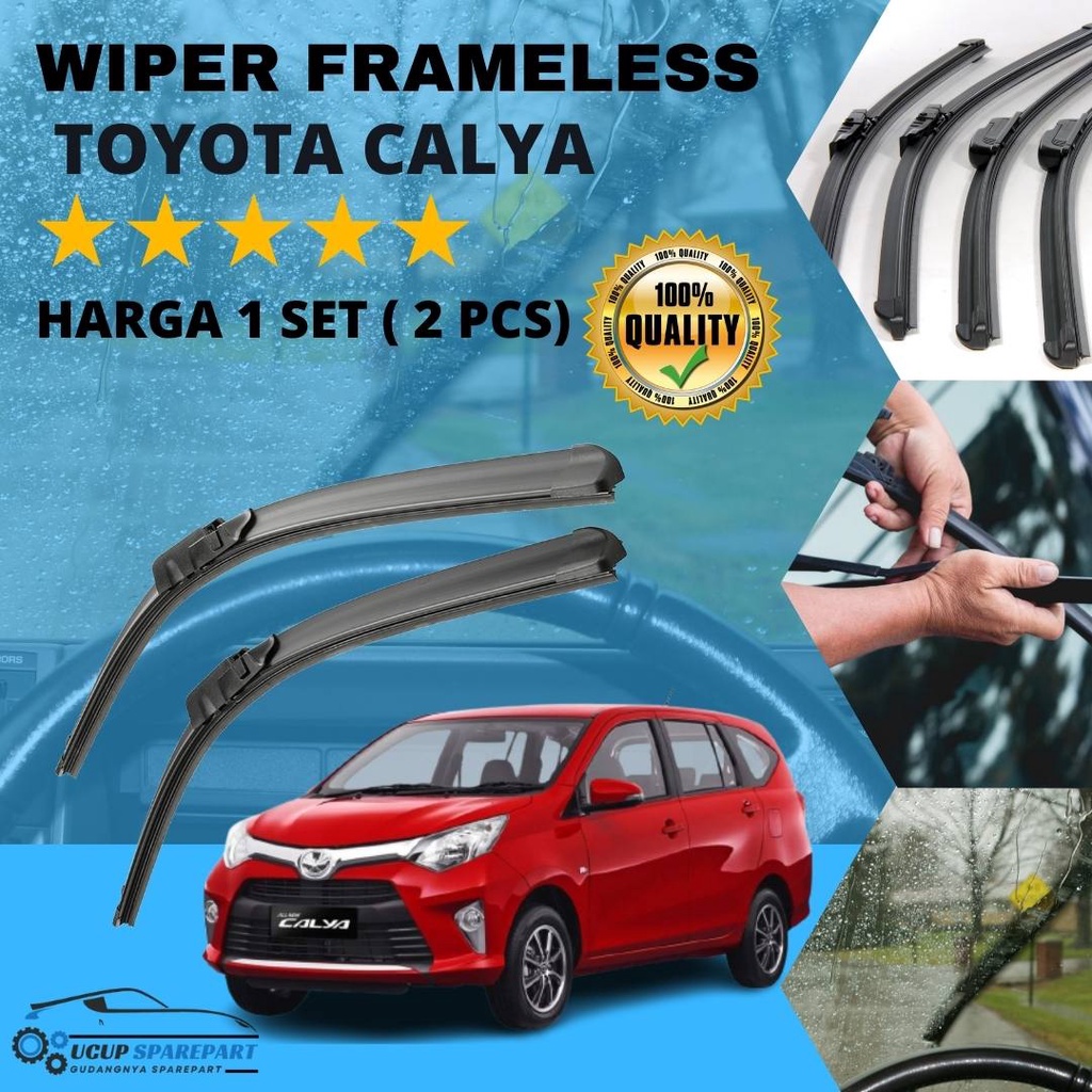 Wiper Calya Sigra Sapuan Kaca Mobil Model Frameless Banana Karet 1 Set Ori Variasi Wiper Mobil Toyot