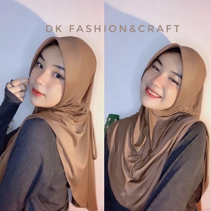 Jilbab Serut Jokowi Bahan Premium Khusus Warna Milo dan Maroon