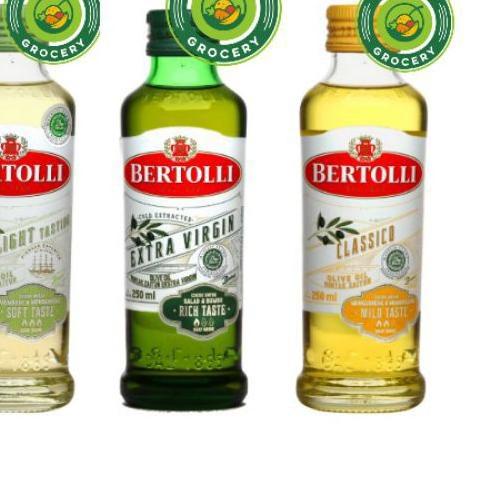 

limited Edition✔️Bertolli 250 ml Minyak Zaitun / Extra Virgin / Extra Light / Classico Olive Oil EVOO / ELOO|KD9