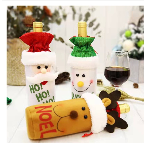 Christmas Wine Bottle Bag Cover Botol Motif Natal Noel Sarung Cover Botol Wine motif Natal