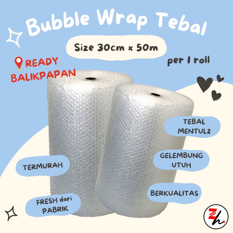 

[ROLLAN 30cm] JUAL BUBBLE WRAP TEBAL MENTUL MEMBAL GELEMBUNG PREMIUM READY BALIKPAPAN