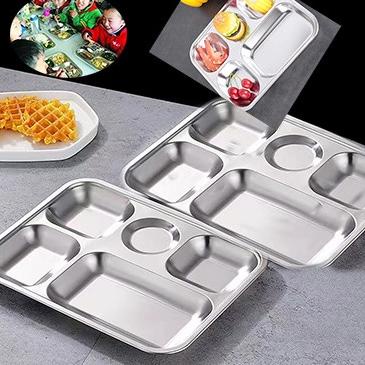 Free Garansi [] PIRING MAKAN 4 SEKAT PIRING MAKAN 5 SEKAT & PIRING MAKAN 3 SEKAT 100% STAINLESS STEE