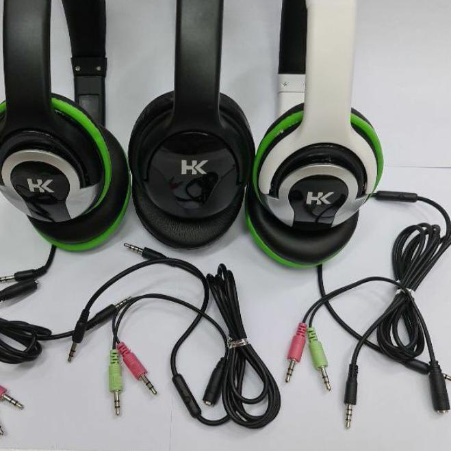 BAYAR DITEMPAT✔️Headphone Headset HK E95A Stereo Sound Technology 2 in 1 Converter With Mic|RA4