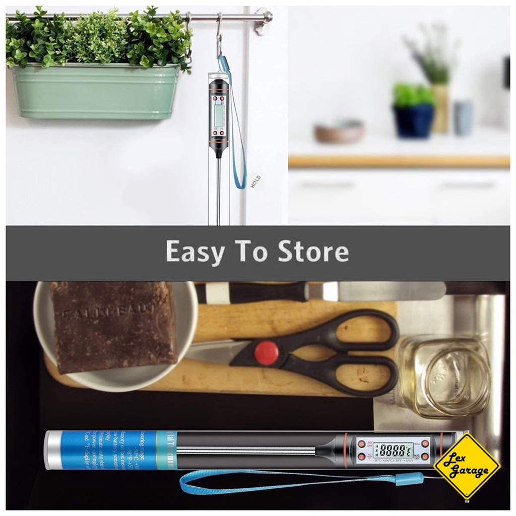 Termometer Masak Kopi Makanan Digital Thermometer Minyak Daging Air