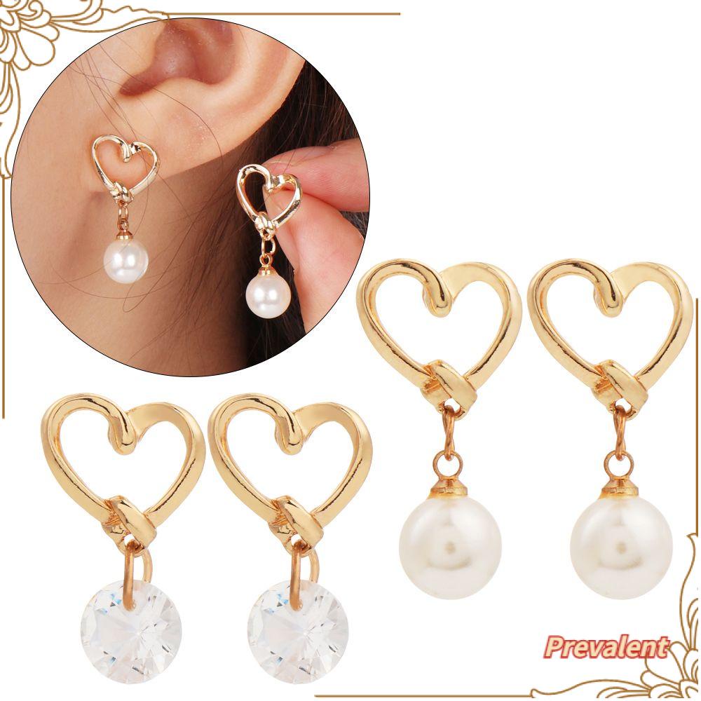 Preva Anting Tusuk Hati Wanita Perempuan Pernikahan Valentines Love Hati Zircon