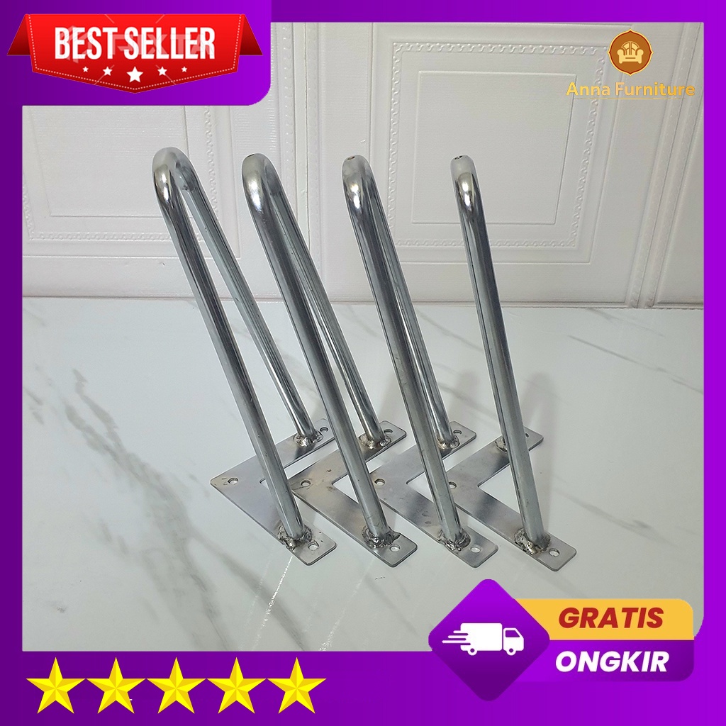 KAKI BESI / KAKI SOFA / SOFA LEG (GRATIS SKRUP)