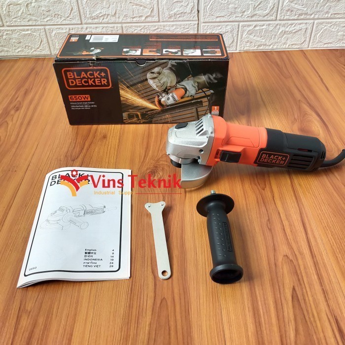 Mesin Gerinda Tangan 4" 650W Black Decker G650