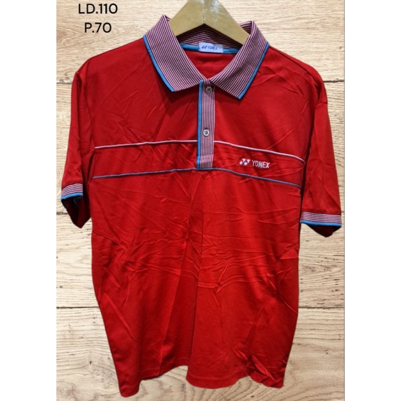 Kaos berkera baju olahraga Yonex second bekas