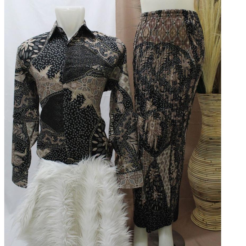 Harga Spesial READY JUMBO New Arrival - SHOPASHOP SOLO Batik Couple Rok Plisket & Kemeja Batik Lenga