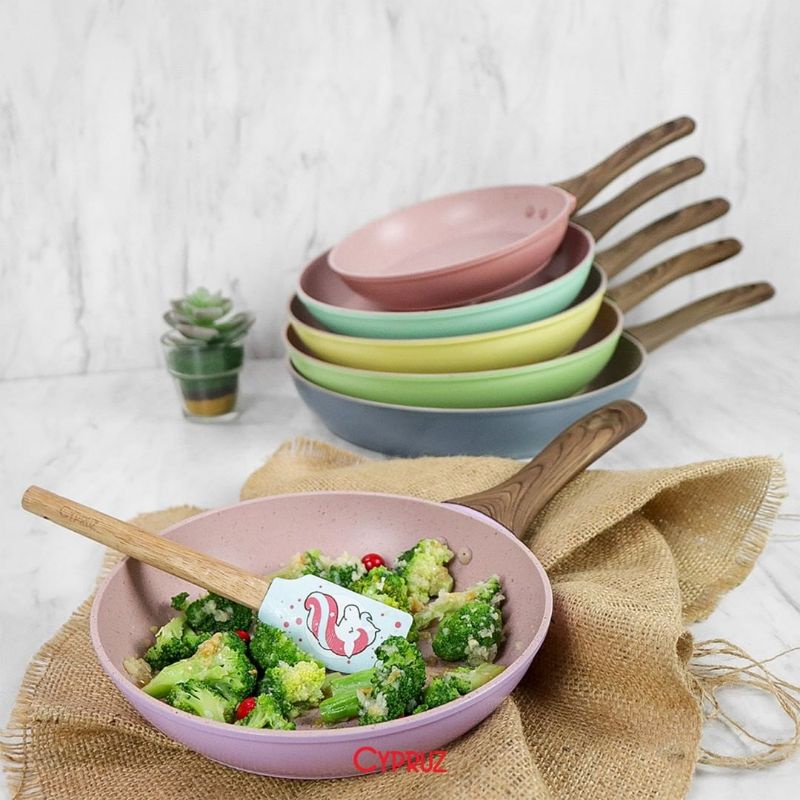 Cypruz Frypan Wajan Penggorengan Pink Marble Warna-warni bagus murah