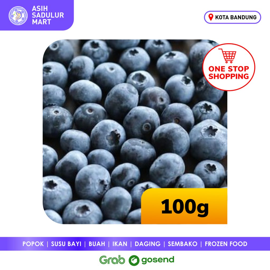 Frozen Blueberry 100gr Kota Bandung | Asih Sadulur Mart