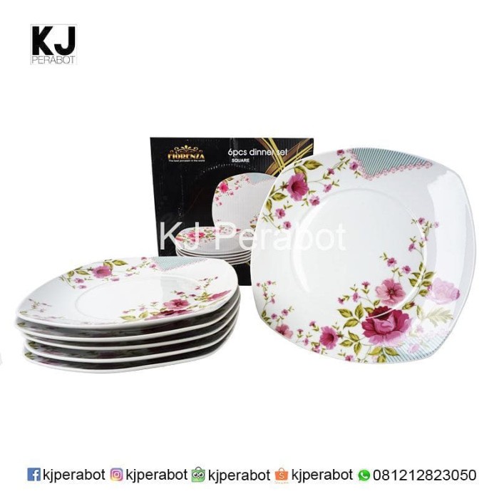 Fiorenza 6 Pcs Dinner Set Square #Original