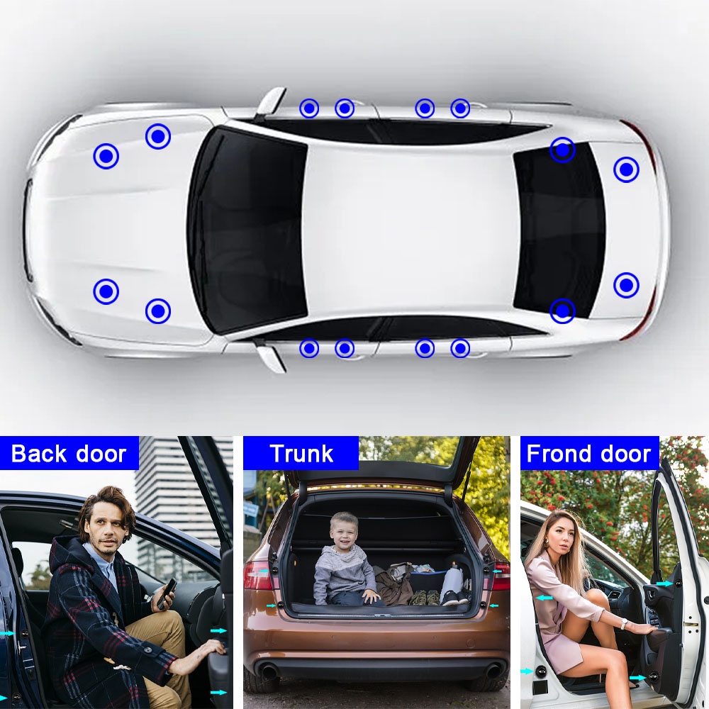 8-piece set Pengganjal Pintu Mobil crash pad door shockproof Peredam Suara Bantalan Pintu Peredam pad Aksesoris Mobil