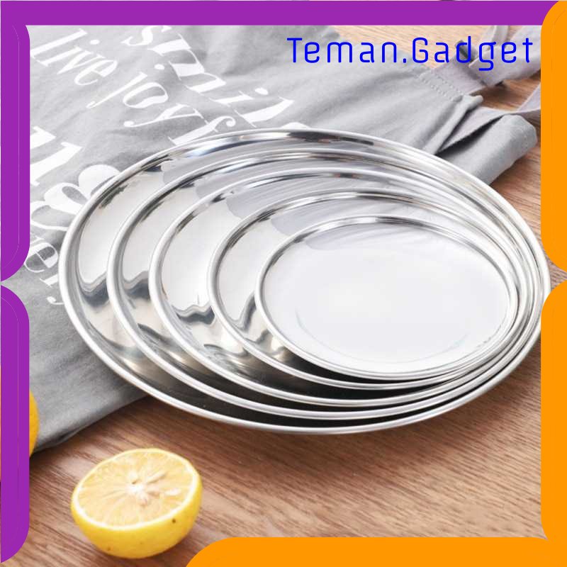 TG - DPR One Two Cups Piring Makan European Style Stainless Steel - SNTP0016