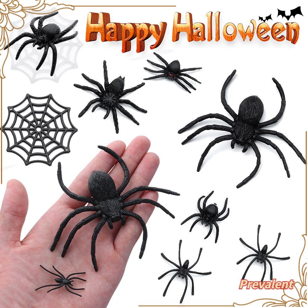 Preva 20Pcs /Pack Plastik Palsu Spider Anak Novelty Mainan Halloween Rumah Berhantu Prop