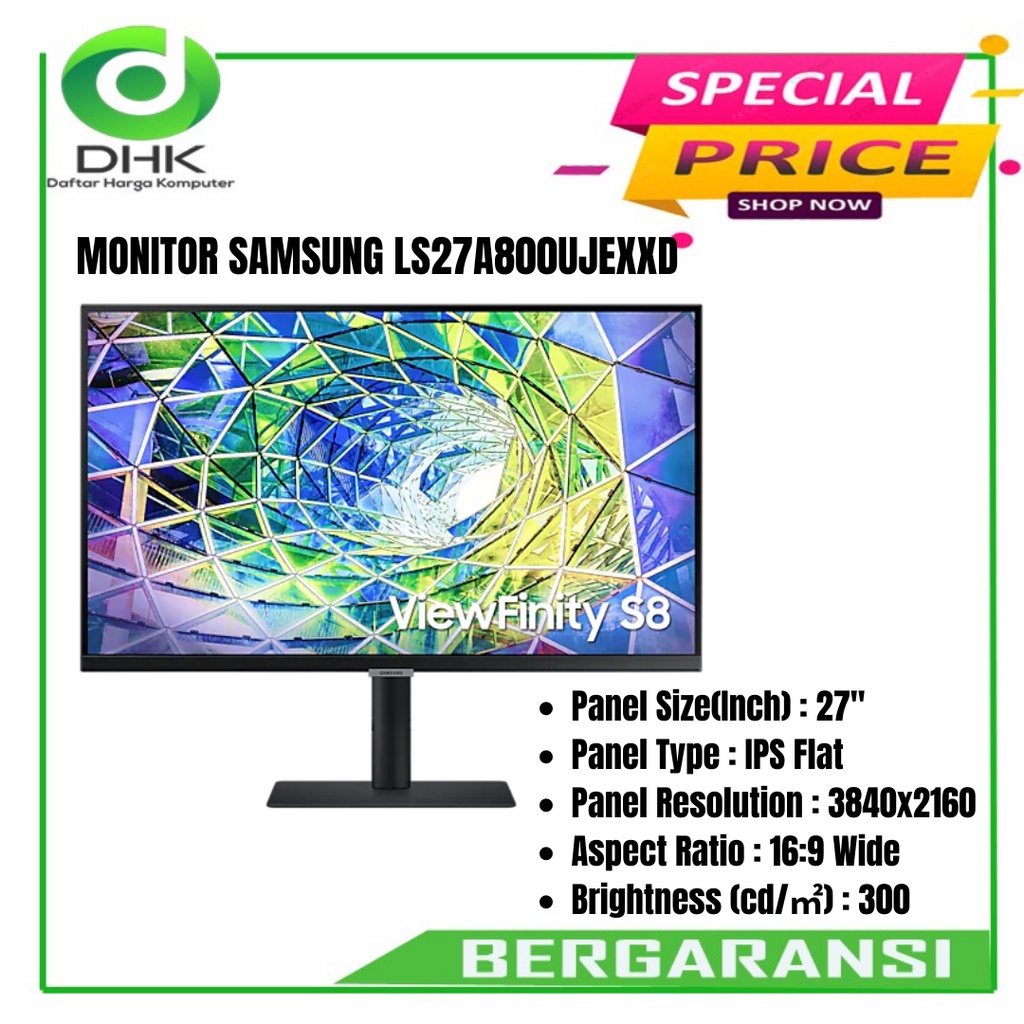 MONITOR LED SAMSUNG LS27A800UJEXXD 4K IPS 27inch