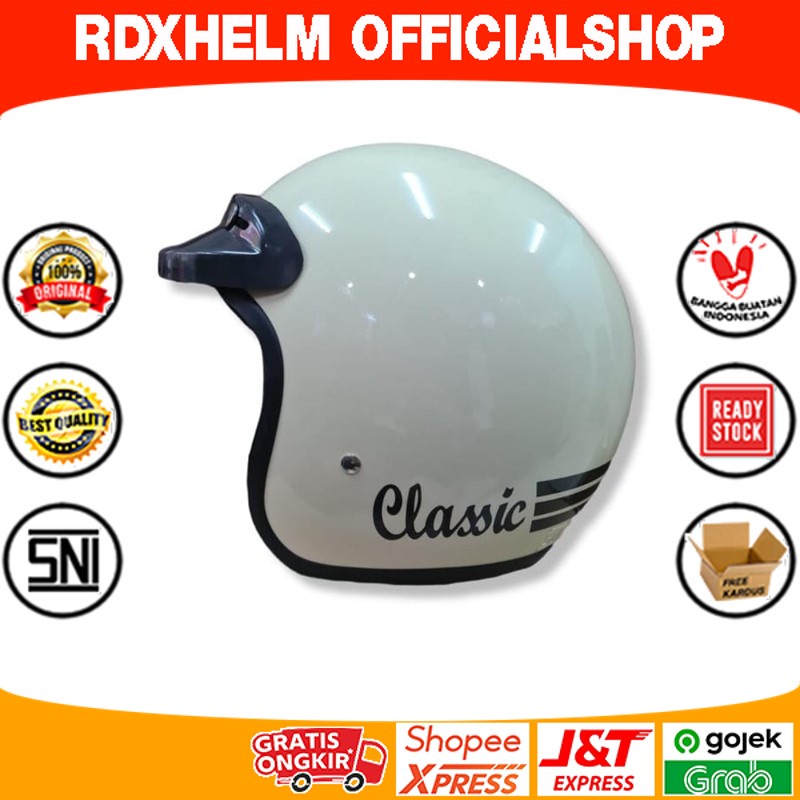 HELM Bogo RETRO CLASSIC BETA tanpa kaca SIZE L(SNI)