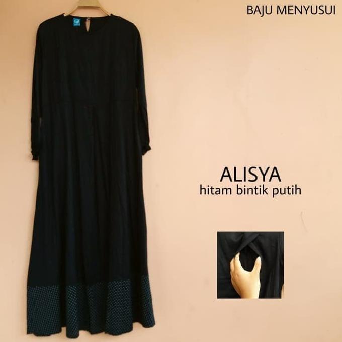 Mamigaya Baju Menyusui Alisya | Gamis Hamil Menyusui Dress Maxi Hijab