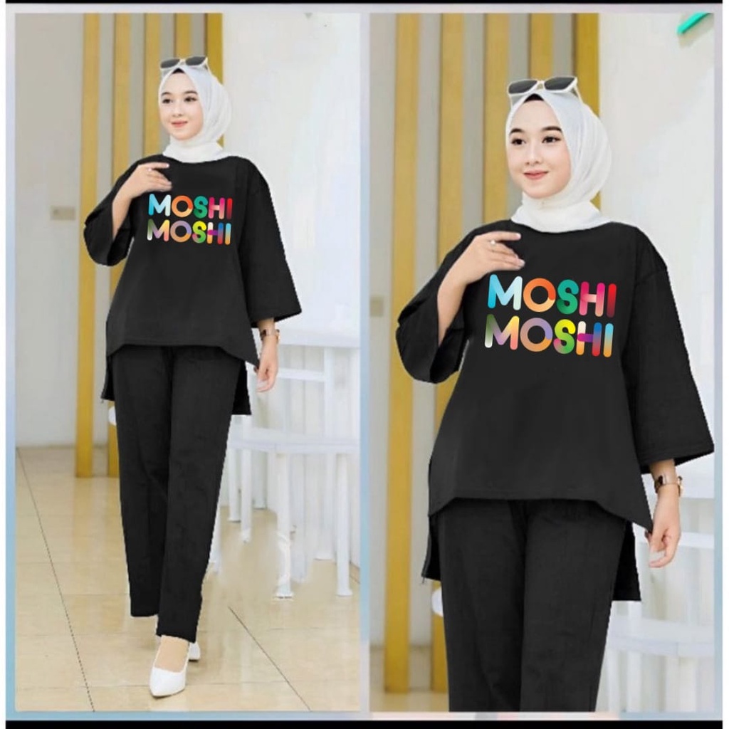 Setelan Tunik Moshi Moshi/Set Senyawa Dewasa