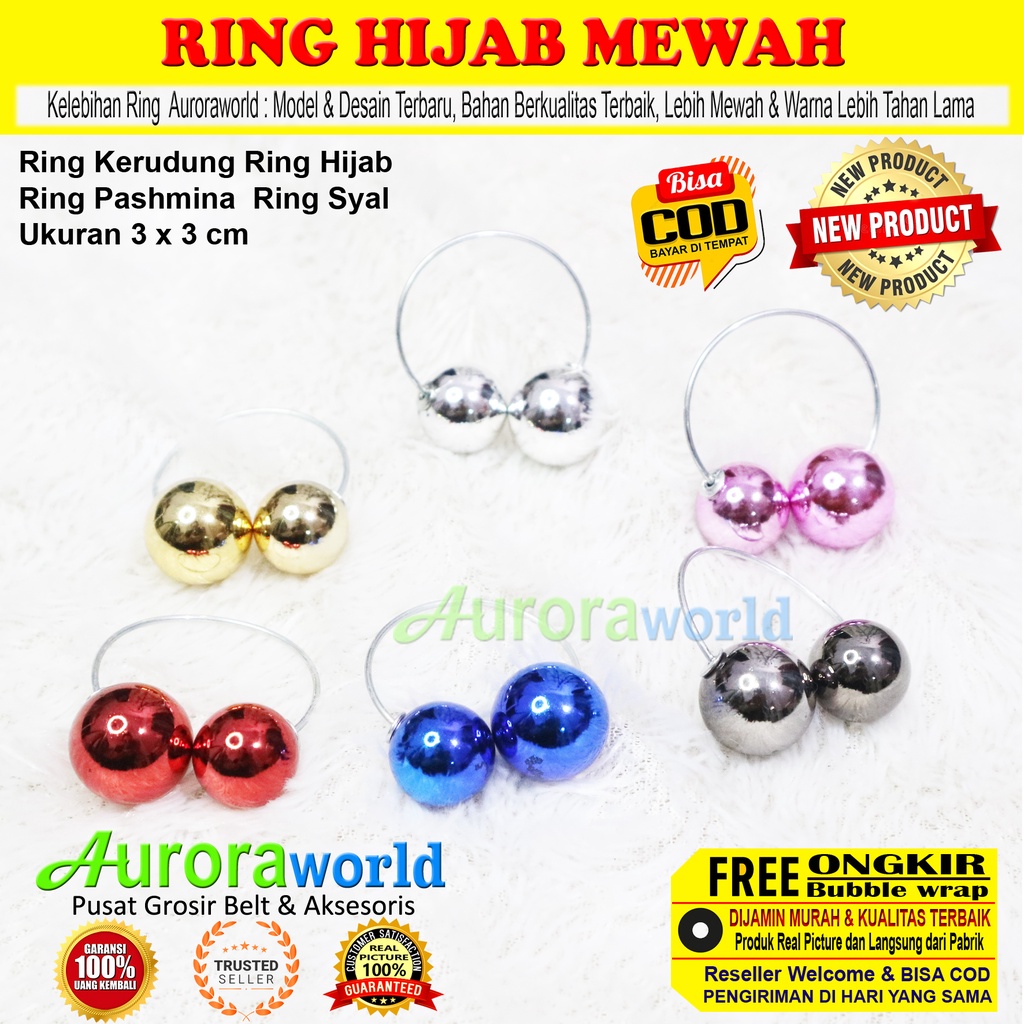 AURORAWORLD Ring kerudung ring hijab ring syal ring jilbab Terbaru bisa COD