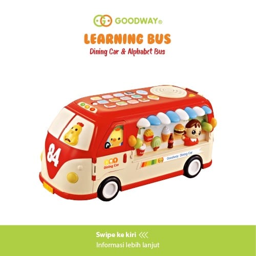 Goodway Learning Bus Toys  Dining &amp; Alphabet - Mainan Mobilan Edukasi Anak