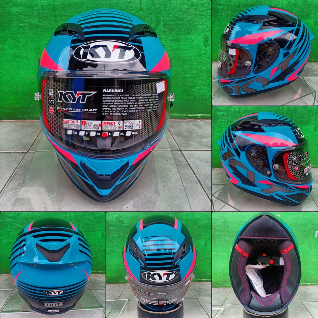helm kyt falcon fr radiant dky blue fuxia