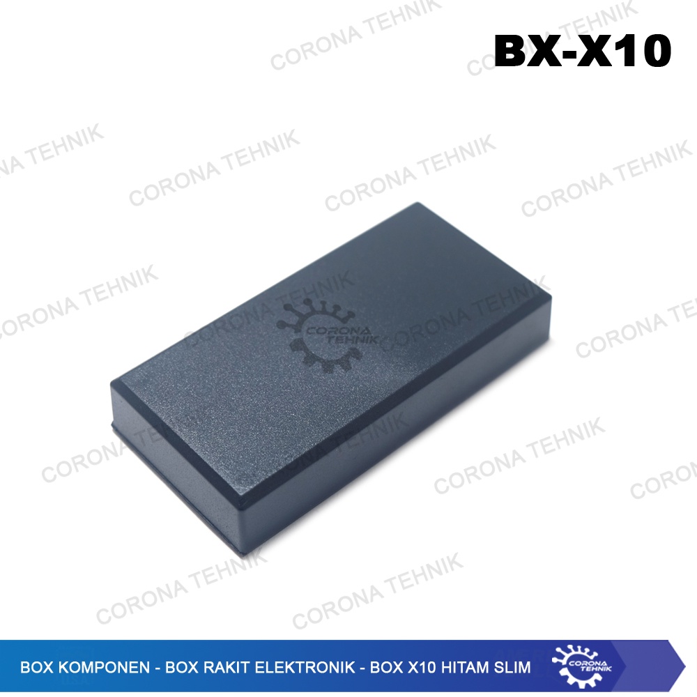 Box Rakit Elektronik - Box X10 Hitam Slim - Box Komponen