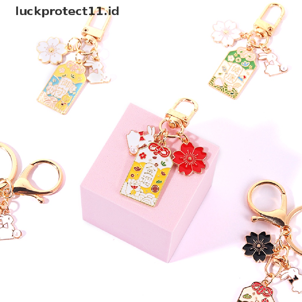 /Fashion Hot// Fashion// Dekorasi Kawaii Llaveros Originales Amulet Lucky Cat Japan Gantungan Kunci Mobil Keyrin.