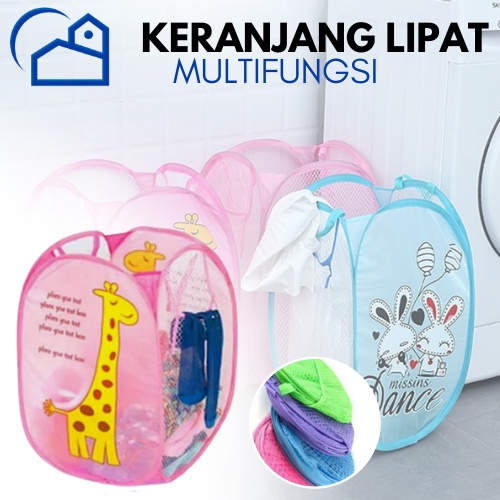 Keranjang Baju Kotor Lipat Motif Karakter / Laundry Basket / Keranjang Karakter Kartun 10199