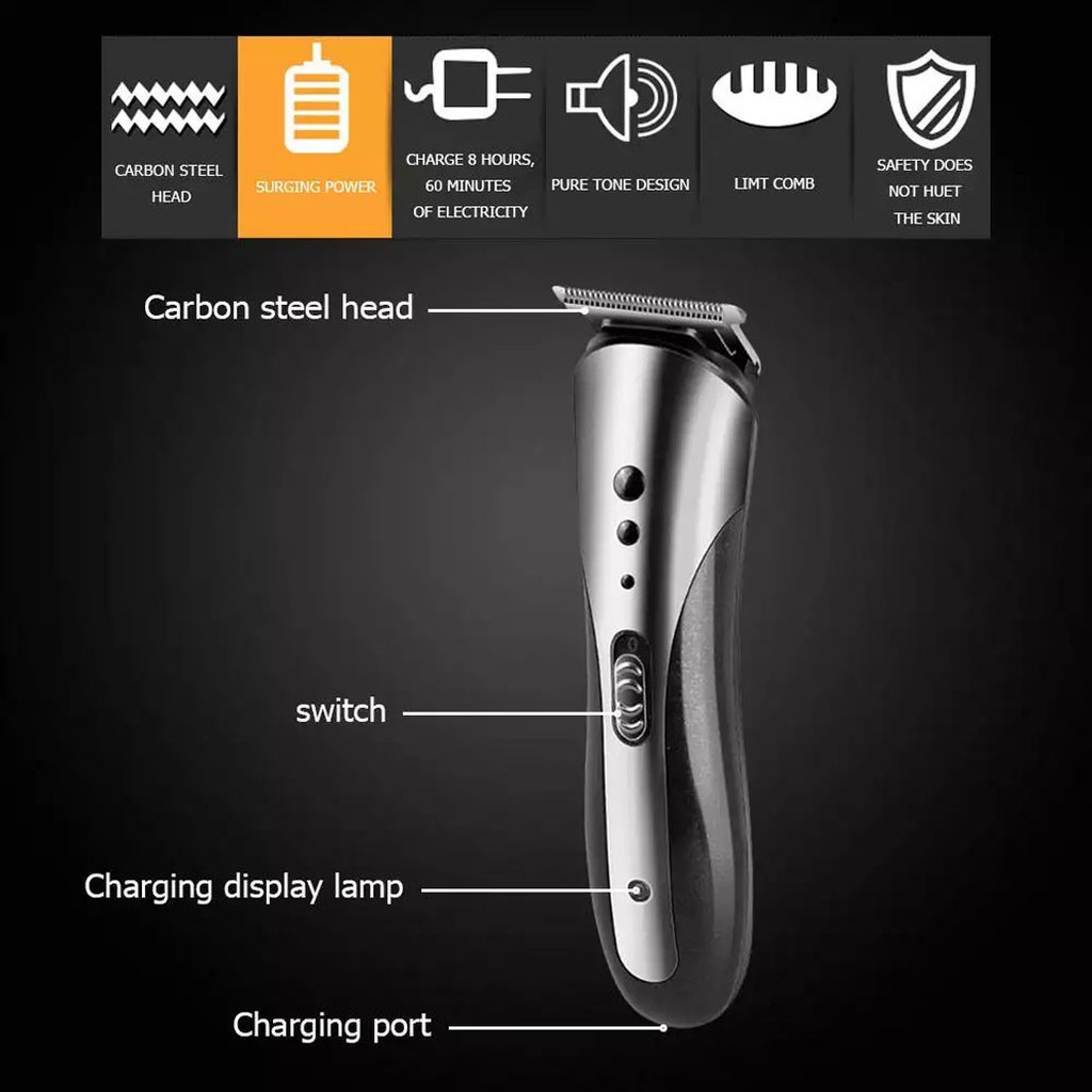 HOPE STORE - Hair Clipper Kemei KM-1419 / KM-1407 3IN1 Rechargeable + GRATIS GUNTING SASAK