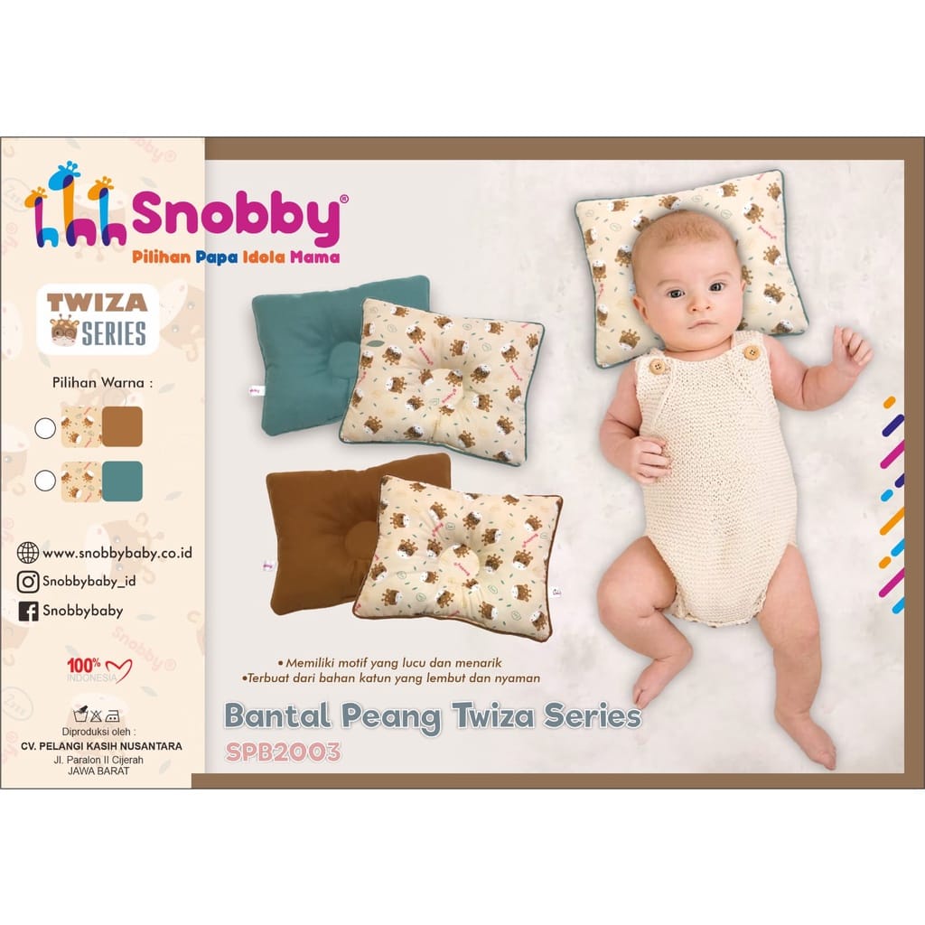 Snobby Bantal Peang Motif Print Twiza Series SPB2003 - Bantal Bayi