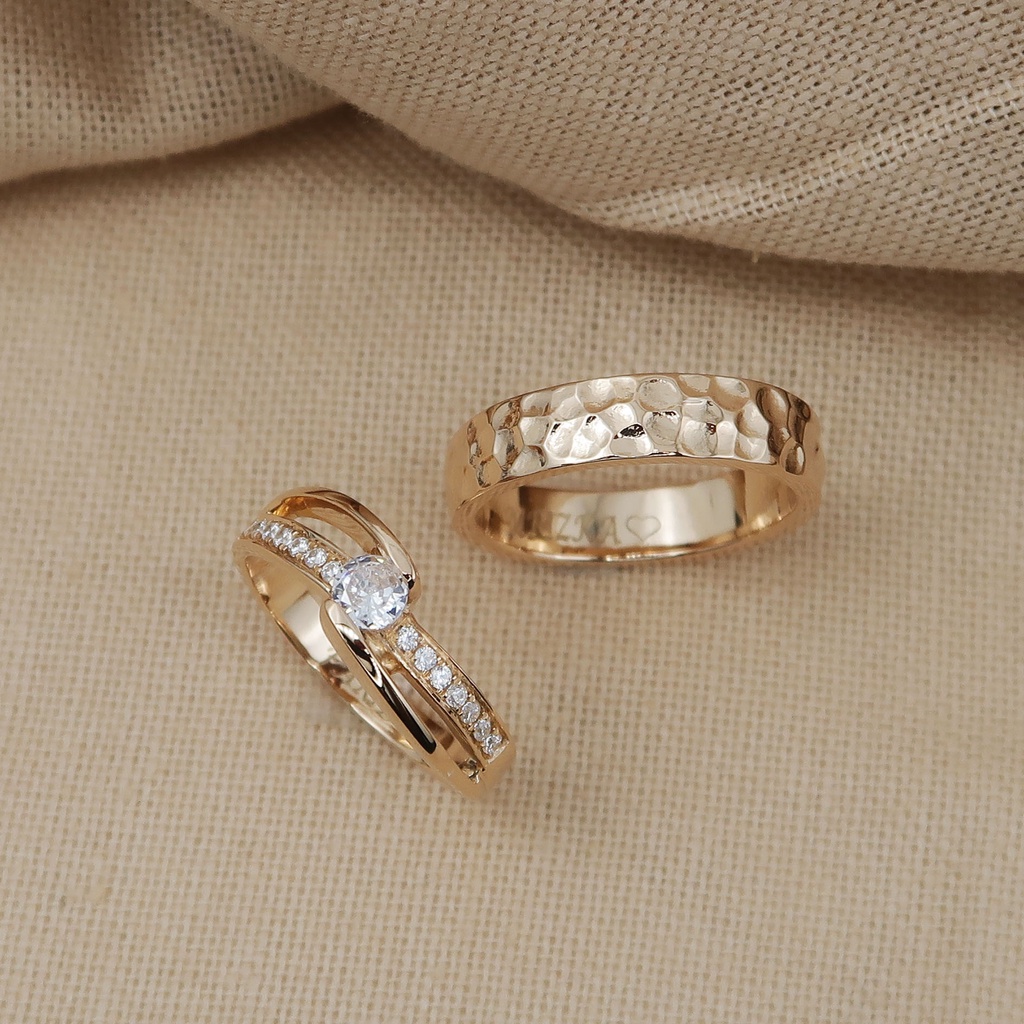 Wedding Ring Couple Emas & Palladium