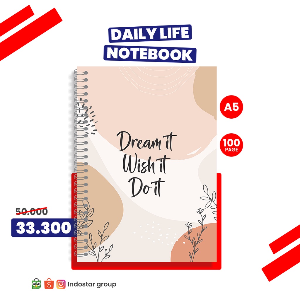 

Notebook A5 Spiral | Buku catatan Aesthetic Lucu | Notebook Murah
