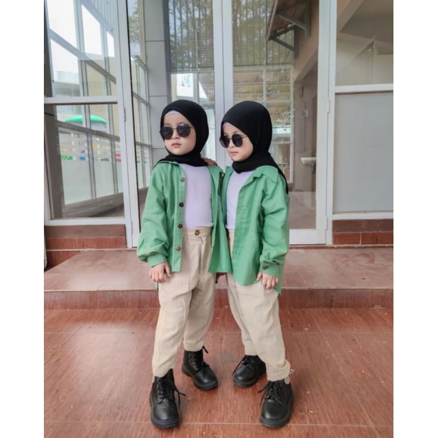 Kemeja Anak Perempuan Oversize 2-3 Tahun / Kemeja Anak Oversize