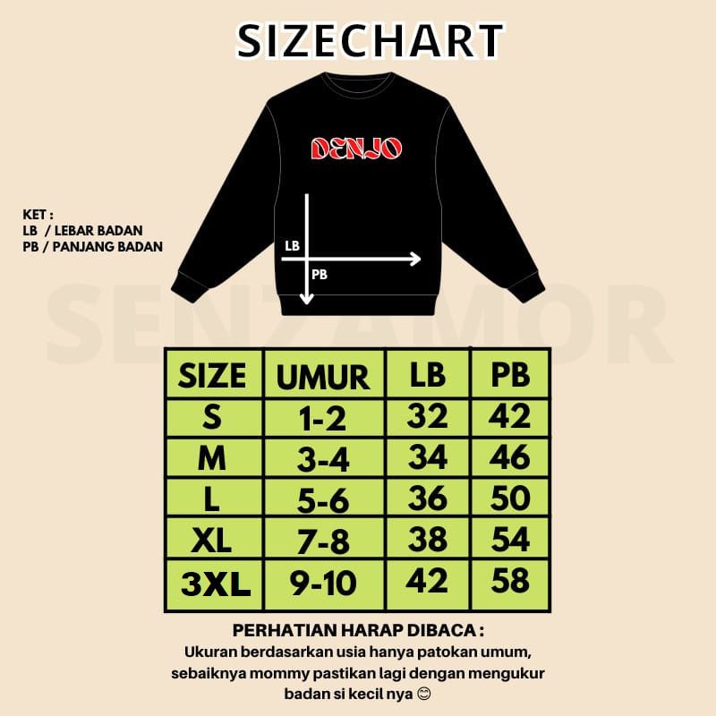 DENJO- Sweater Waffle Anak Laki Laki  1 - 12 Tahun BEST SELLER I Crewneck