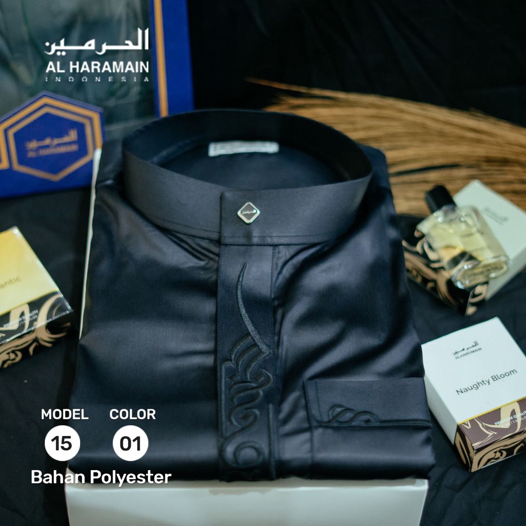 Jubah Al Haramain Bordir Kaligrafi Polyester