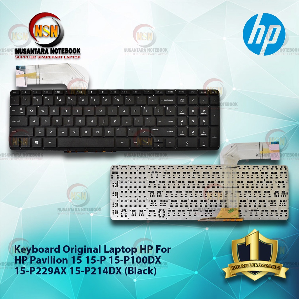 Keyboard HP Pavilion 15 15-P 15-P100DX 15-P229AX 15-P214DX Hitam Black