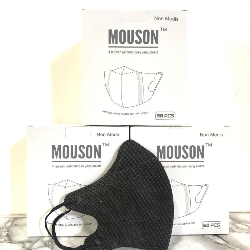 Masker Duckbill Dewasa Garis Earloop Oncare,alkindo,mouson 4 Ply Isi 50 Pcs dan isi 10 pcs