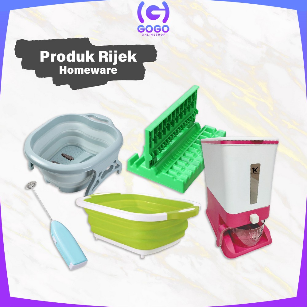 GOGO-PART 2 Barang Rijek Homeware Dispenser Beras Wallpaper Perlengkapan Dapur Kotak Tissue / Tempat Penyimpanan Serbaguna / Kotak Bekal